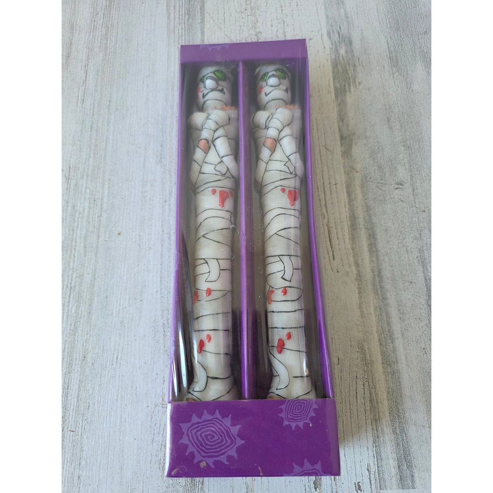 Vintage Russ mummy candle Halloween decor unique taper holiday new